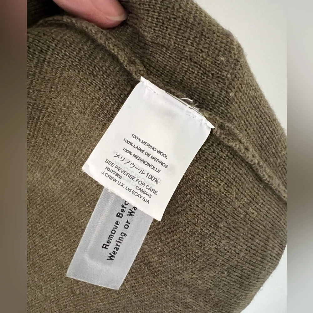 NWT J Crew Sophie open front sweater blazer cardigan olive green wool xsmall